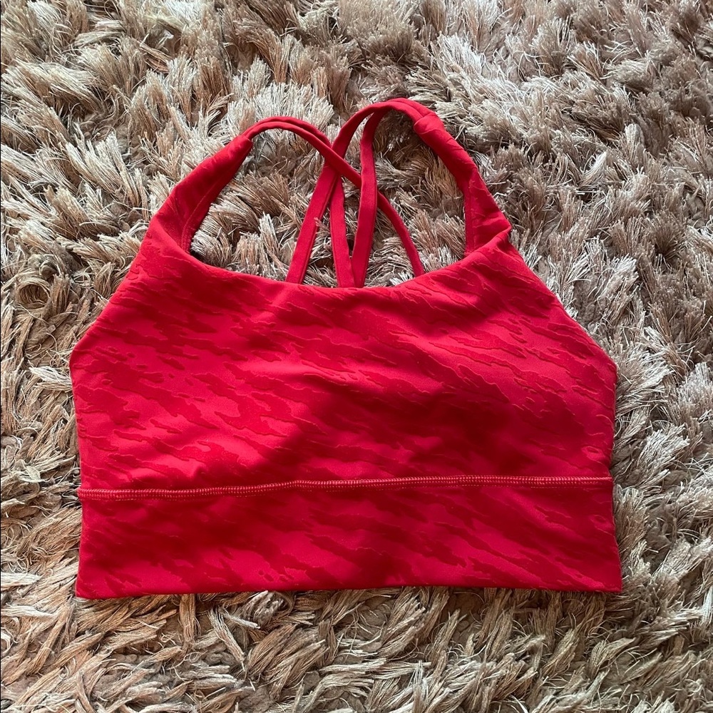 lululemon red energy bra